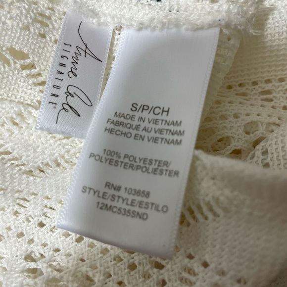 Anne Cole signature swimwear cover up. Cream SZ Sm - Picture 7 of 7